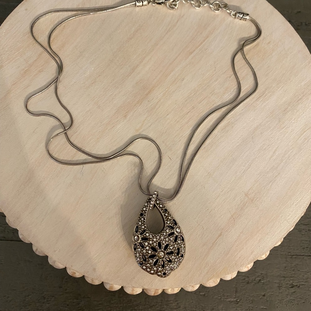 Brighton Silver Teardrop Pendant Necklace